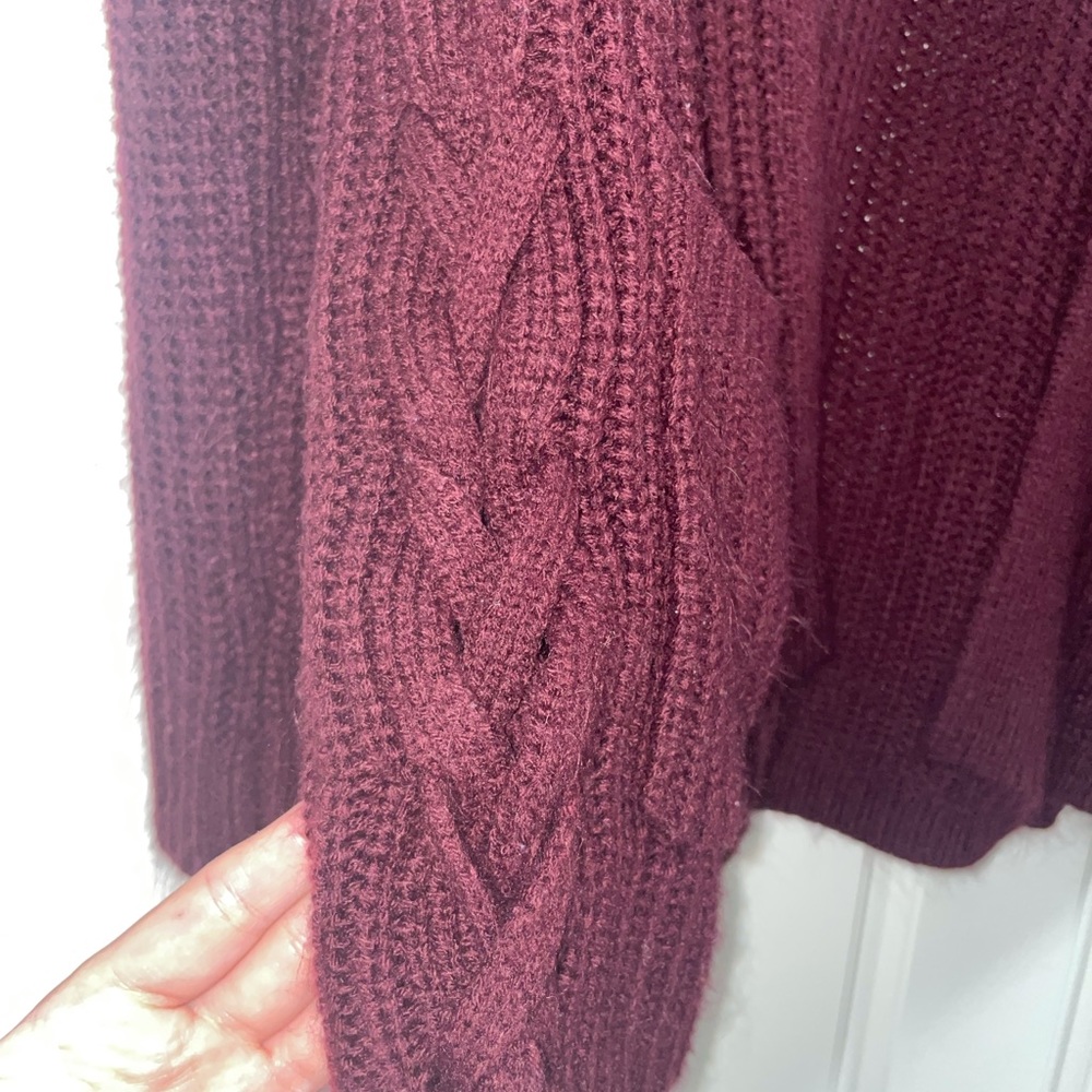 Dark red cardigan